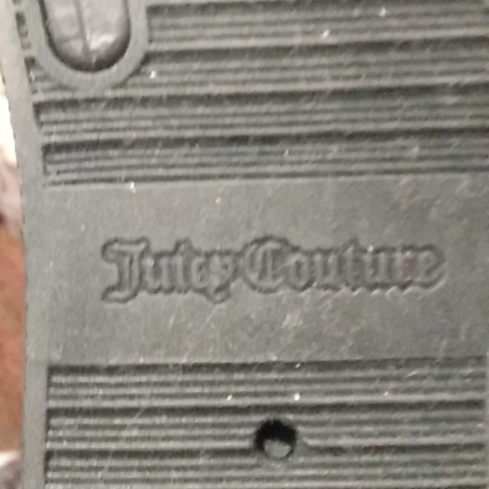 JUICY COUTURE BLINGY GOLD SILVER LEOPARD PRINT SLIDES FLIP FLOP SIZE 6 - Picture 7 of 7